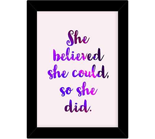 TIED RIBBONS Inspirational Posters with Frames Motivational Quotes Wall Frames for Home Office Kids Mom Girls Living Room Bedroom Classroom Study Room Students Aesthetic Gift Items 2