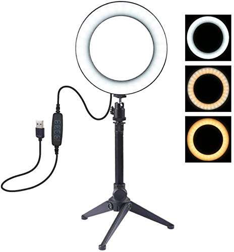 Hayfive Flashes Ring Light Bluetooth Selfie Stick Tripod with LED Ring Fill Light Color Temperature 48 LED Lights Selfie Stick (Color : As Show) Ringlight Flashes (Color : 12cm Set) 4
