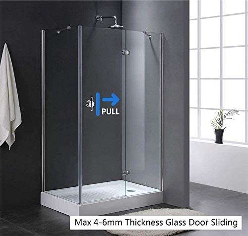 Fulinmen 2pc Door Handles Electroplated Plastic Single Hole Shower Room Accessories Door Knob Handles, for Interior Furniture Cabin (Color : Silver) 6