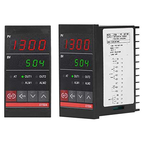 KUIDAMOS Intelligent PID Temperature Controller PID Temperature Controller XY504 Dual Display Heating Cooling Relay for Kiln for Furnace 3