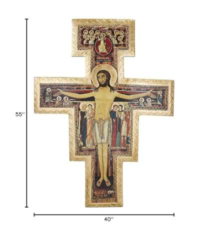 Gerffert Assisi Collection-San Damiano Wooden Crucifix with Hanger, 55-Inch 6