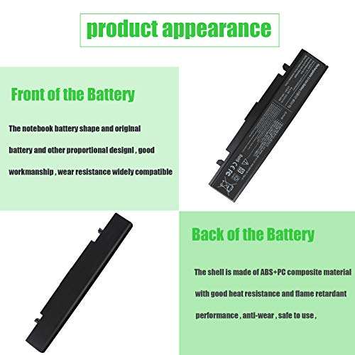 Feppery Laptop Battery for Samsung AA-PB9NC6B AA-PB9NS6W NP300E5E NP300V5A RV515 P530 Q430 Q320 NP-RV515 NP-RV511 NP-RV711 NP-P510 NP-P530 RV510-S01 RV511-A01 NP550P5C[Compatible with：6Cells/5200mAh] 3