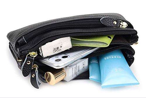 Small Vegan Leather Crossbody Shoulder Bag Cell Phone Wallet Purse Wristlet Clutch with Zipper Pockets Credit Card Slots for iPhone 11 / Galaxy Note 10 Plus/LG Stylo 4 / Pixel 3 OnePlus 7 Pro 3