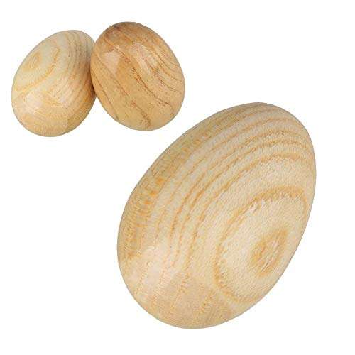Cuteam Egg Shaker Toy, 2Pcs Woo-den Egg Shaker Rattle Children Early Education Musical Instrument Toy 2pcs 6