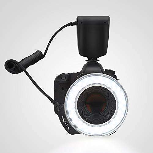 Oumij Ring Flash Light 7 Brightness Model Portable LED Ring Flash Battery Operated Fill Light with Color Filters Adapter Photography 6