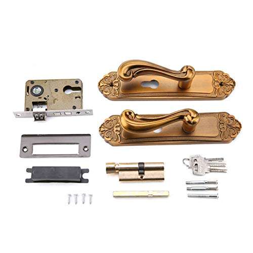 Door Lock Handle Vintage Style Multi-Layer Porcess Scratch Resistance Room Door Handle for Door 3