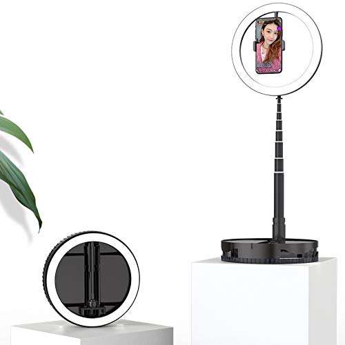 Facibom Telescopic Desktop Ring LED Fill Light Bracket Stand Holder for Live Streaming 667C 6