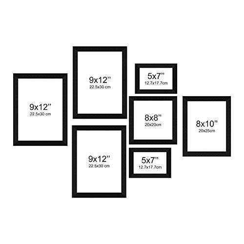 E Deals Set of 7 Collage Synthetic Framed with Acrylic Glass Photo Frame (9 inch X 12 Inch - 3, 8 Inch X 8 Inch - 1, 5 Inch X 7 Inch - 2, 8 Inch X 10 Inch - 1) PF-118 4