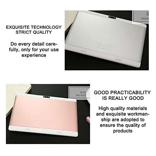 Nsxcdh Tablet 9.6Inch Android Tablet 8.1 1GB+ 16G Octa-Core WiFi HD Dual Camera Tablet PC Computer Support TF Card G-Sensor Dual Sim Card (Black) 6