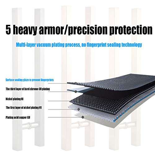 LHL-DD Door Handles, Stainless Steel Push Pull Door Handle H-Shape Back to Back Barn Door Handle for Glass 5