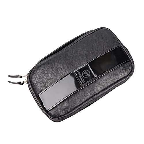 Portable Cowhide Cigar Bag, Multifunctional Cigar Box, Black Leather case, Wallet, Mobile Phone Bag(Color:Black,Size:26163.8cm) 2