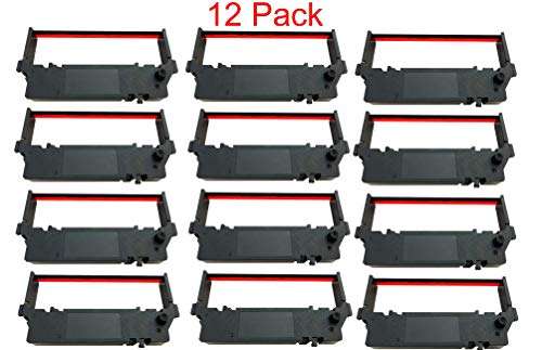 12 PACK SP-700 Ribbon Ink Cartridge Quality BLACK and RED Compatible with STAR Printer RC-700BR, SP700, 712, 742 3