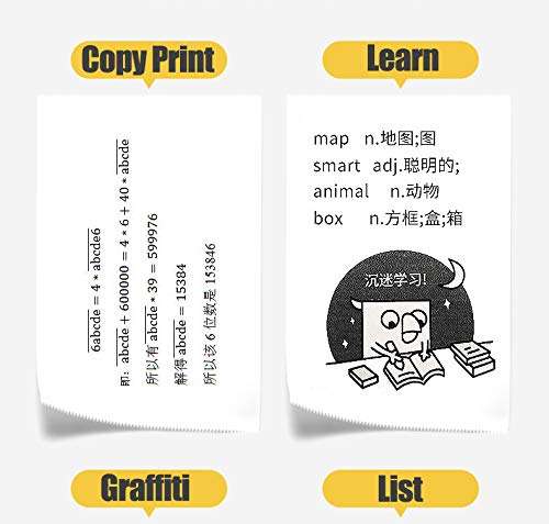 Peripage A6 Mobile Mini Photo Printer Bluetooth Wireless Journal Tutorial Post Printer with Thermal Paper Gift Free (A6 Pink) 5