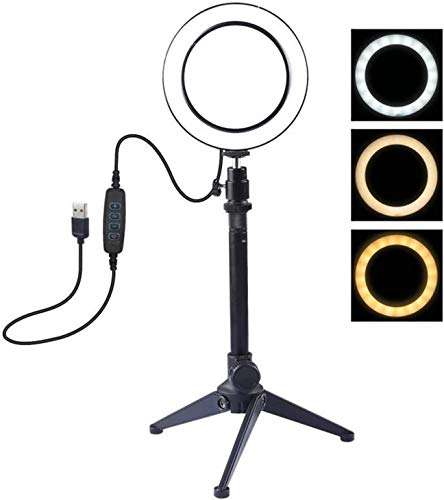 Hayfive Flashes Ring Light Bluetooth Selfie Stick Tripod with LED Ring Fill Light Color Temperature 48 LED Lights Selfie Stick (Color : As Show) Ringlight Flashes (Color : 12cm Set) 2