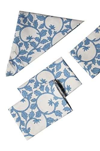 Contrast Living Akhash Hand Block Printed Kitchen Towel / Dish Towel / Hand Towel Multi Color Set of 3 Pcs 4