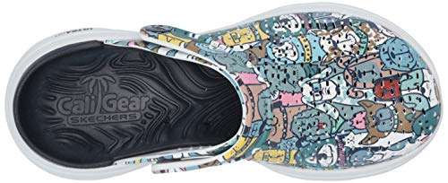 Skechers Women's GO Walk 5-Dog Lover Navy/Multi Sandal-3 Kids UK (111000-NVMT) 6