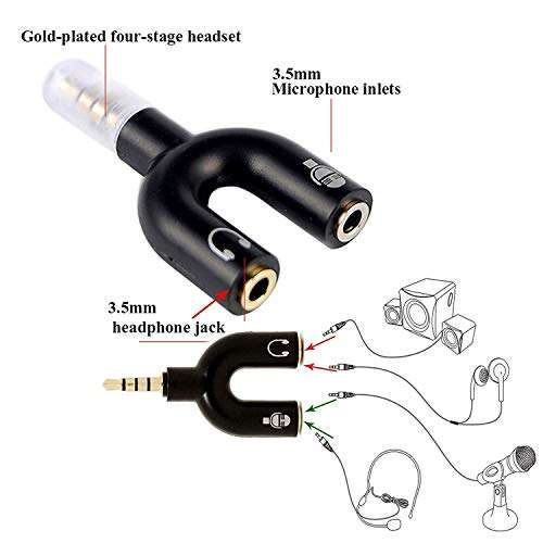 Sharp Choice 3.5 mm Audio Stereo Y Splitter Adapter, Earphone Splitter Male to 2 Port Female for Earphone, Adapter for Smartphone, Tablets, MP3 Players (Multi Colour) 5