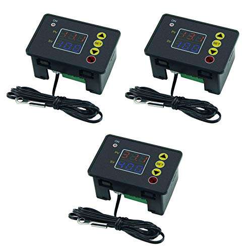 Milue W2310 Thermostat LED Digital Temperature Controller NTC Thermistor 10K Sensor 12V/ 24V/ 220V for Aquarium Refrigerator Incubator - Celsius and Fahrenheit Can Be Measured (Need to Switch) 5