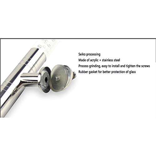 AWCPP Glass Door Handle, Stainless Steel Crystal Bathroom Store Hardware Accessories Door Handle Hole Spacing 400Mm,a 5