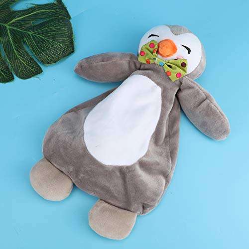 Baby Comfort Towel, Hand Puppet Pacify Plush Doll Toy Saliva Towel Blanket Sleeping Accompanying Doll for Infant Toddler Kids Children(36cm Penguin) 3
