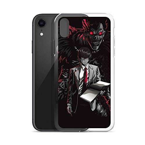Gryss Compatible with iPhone XR Case Death Note Light Kira Yagami Headshot Portait Japanese Mystery Manga Pure Clear Phone Cases Cover 5
