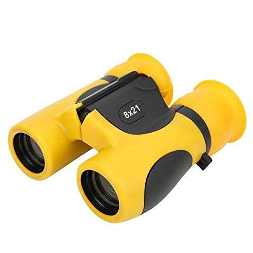 DAUERHAFT Children Binoculars Rubber + Metal with Horn Eye Mask Children Binocular Telescope Wonderful Gift for Your Kids Help Expand The Childs Horizons(Yellow) 3