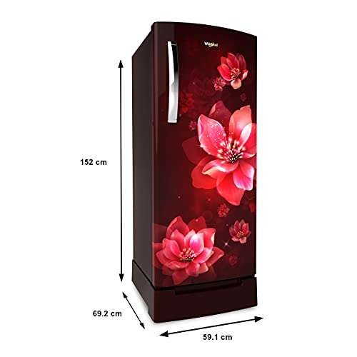 Whirlpool Ice Magic PRO 215 L 3 Star Direct-Cool Single Door Refrigerator (230 IMPRO ROY 3S, Wine Mulia) 4