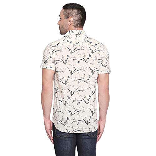 MUFTI Fawn Half Sleeves Floral Printed Shirt 5