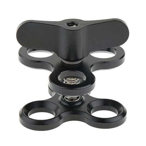 D DOLITY 1Inch Standard Ball Clamp with Cut Outs for The 1inch Ball Underwater Light Arm System Black 5