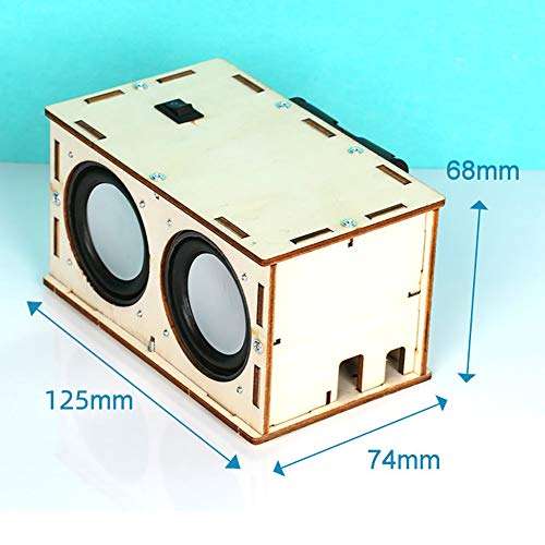 DIY Bluetooth Speaker Box Kit Electronic Sound Amplifier,Portable Wood Case Bluetooth Speaker,Science Experiment & STEM Learning for Kids, Teens and Adults 4