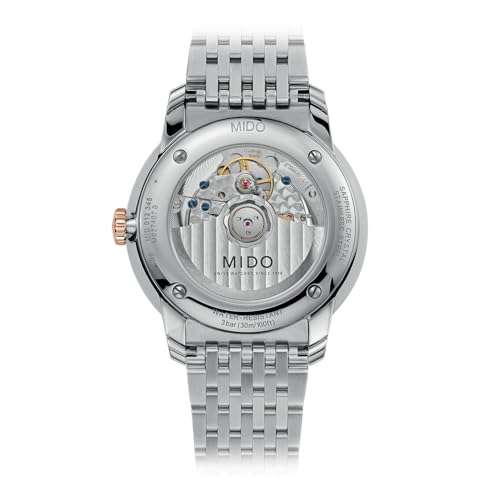 MIDO Baroncelli Heritage - Swiss Automatic Watch for Men - White Dial - Case 39mm - M0274072201100 4