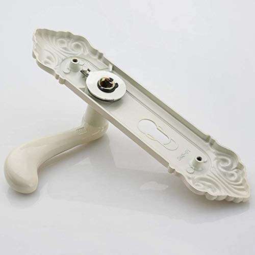 FSGHJJKN Privacy Lever Door Handle Easy to Open Locking Lever [for Bedroom or Bathroom] Reversible Waterproof and Durable. (Color : White) 3