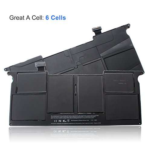 SWEALEER A1406 A1495 Battery Compatible for MacBook Air 11 inch A1370 Mid 2011 A1465 Mid 2012 2013 Early 2014 Replacement for MD223LL/A MC968LL/A MJVM2LLA MD711LL/A MD711LL/B [7.3V 35Wh/4860mAh A1406] 4