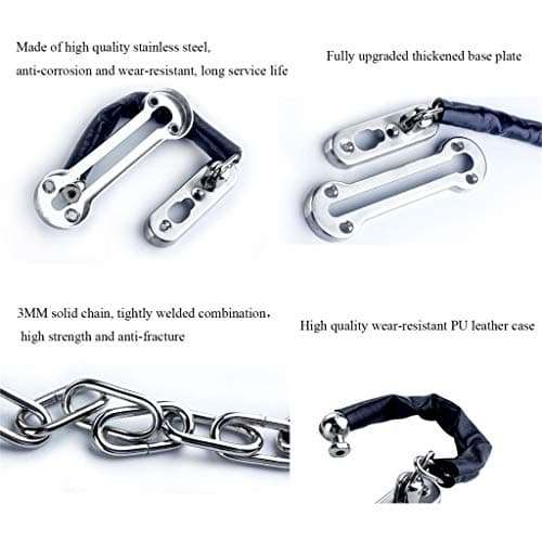 ZHAOTARPS Door Chains, BYDNBY Stainless Steel Home Door Chain Safety Chain Hotel Door Buckle Latch Bolt (Color : A) 4