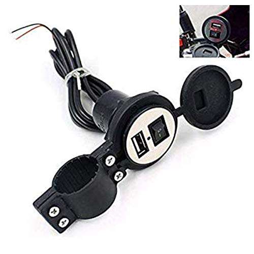 rwt heavy duty bike mobile usb charger for hero splendor plus i3s- Black 5