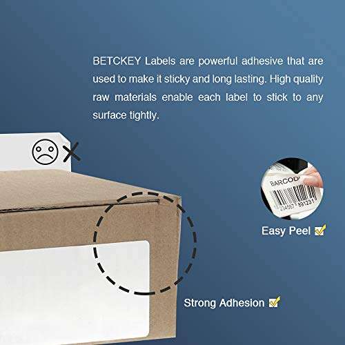 BETCKEY - Compatible Address/Barcode Labels Replacement for Brother DK-1209 (2-3/7" x 1-1/7"), Use with Brother QL Label Printers [10 Rolls/8000 Labels + 2 Reusable Holder Frames] 6
