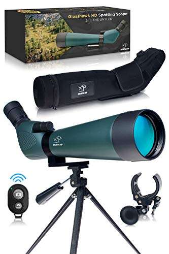 CREATIVE XP Spotting Scopes - 20x60 60mm HD Spotter Telescope for Hunting, Target Shooting, Bird Watching, Astronomy - IP67 Waterproof Spotting Scope w/Photo Clicker, Tripod & Phone Adapter, Green 2