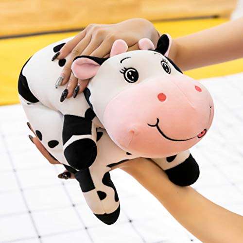 VALICLUD Plush Cow Toy Stuffed Animal Hug Pillow New Year Mascot Doll Sofa Pillow Animal Toy Ox Year Plush Doll 55x12cm 6