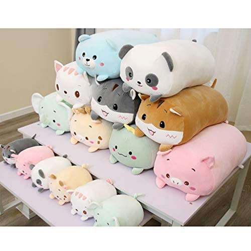 LINWEI 9 Kinds of Animal Sweethearts Dinosaurs Pigs Cats Bears Plush Toys Soft Cartoon Pandas Hamster Elephants Deer Plush Doll Baby Pillow Gift (Color : I, Size : 60cm) 3