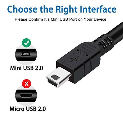 FEDUS USB Charger Cable USB 2.0 A to Mini 5 pin B Cable for External HDDS/Camera/Card Readers[video game] (Black, 1.5m) 3