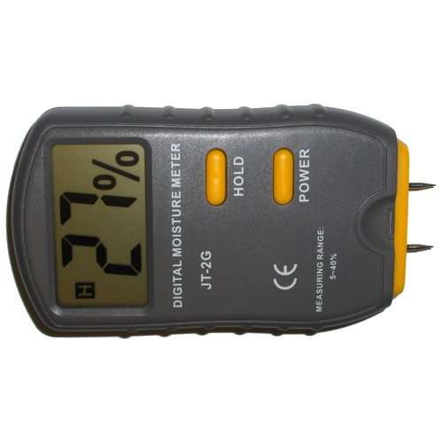 HQRP 2-Pin JT-2G Scanner and Probe Moisture Wood Meter and Home Inspection Tools plus HQRP UV Chain/UV Health Meter 4