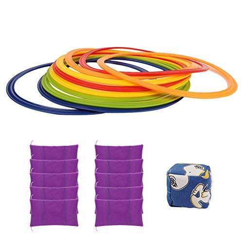 Kids Hopscotch Ring Game Hop & Count Hopscotch Rug Jumping Rings (Small) 4