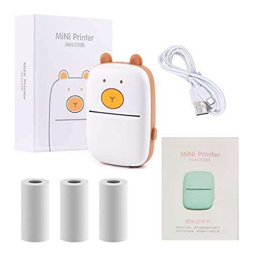 Portable Notes Printer, Mini Pocket Wireless BT Thermal Printer, Thermal Bluetooth Label Printer, 55mm Mini Wireless Thermal Image Photo Printer, Compatible with All Smartphones 2