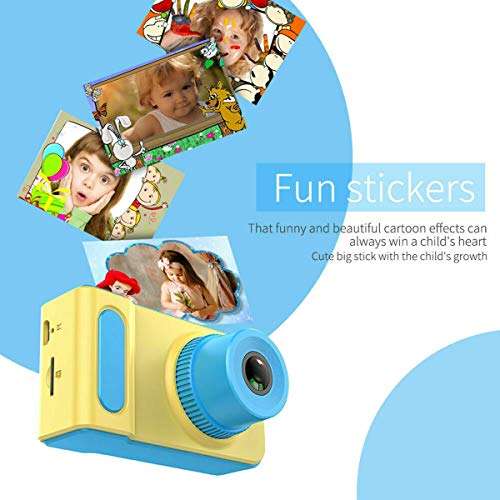 Great-hyc Mini Children Digital Sports Camera Portable 2.0 HD Mini Camera Children Gift Support TF Card - Blue 5