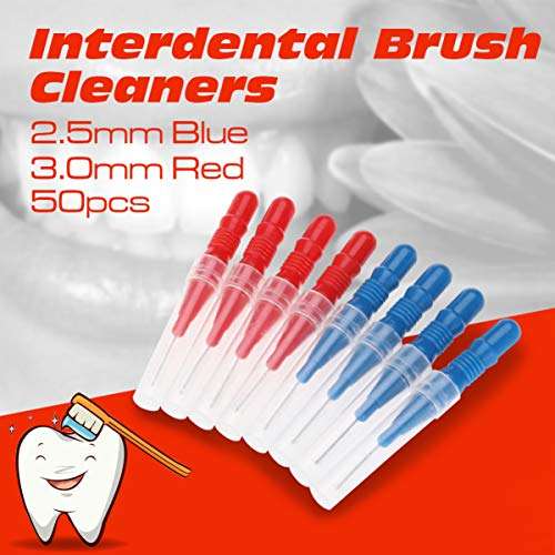 Artibetter 50Pcs Interdental Brush Toothpick Tooth Flossing Head Oral Hygiene Brush 4