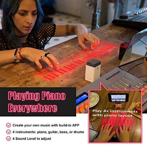 Serafim Keybo - World's Most Advanced Projection Keyboard & Piano (Black) 5