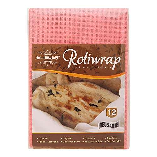Embuer Smart Cooking Combo Pack of 2 x Kitchen Towels, 6 Pcs Roti Wrap 4