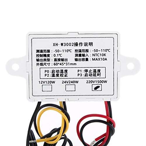 Thermostat Control Switch,Temperature Controller 1pc Digital Temperature Controller Thermostat Control Switch with Probe Sensor(AC220V) 4