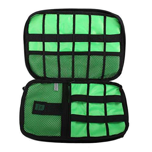 Travel Cord Organizer Case Electronic Accessories Travel Bag Organizer for Phone Cord Charger USB Cable, SD Card, Hard Drive Earphone, Flash Drive- Water-Resistant with Double Zipper (Camouflage) 4