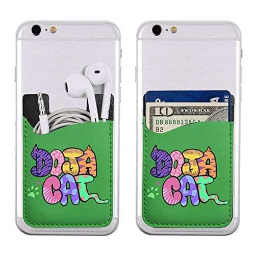 Do-Ja Cat Cell Phone Card Holder Stick-On Id Credit Card Wallet Phones Case Pouch Sleeve Pocket for Many Smartphones 4